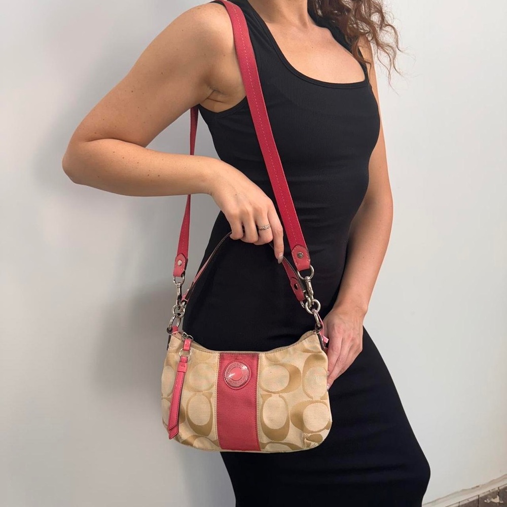 Coach Signature Stripe Demi Crossbody